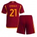 Billige AS Roma Paulo Dybala #21 Børnetøj Hjemmebanetrøje til baby 2023-24 Kortærmet (+ korte bukser)